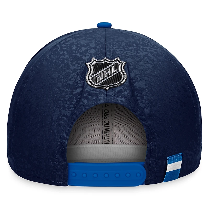 Men's Fanatics  Navy/Blue Winnipeg Jets Authentic Pro City Snapback Hat