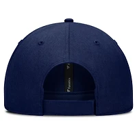 Casquette ajustable structurée Fanatics bleu marine pour homme des Jets de Winnipeg, séries éliminatoires de la Coupe Stanley 2025