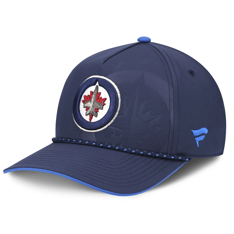 Casquette ajustable Fanatics Navy Winnipeg Jets 2026 NHL Draft Rope pour homme
