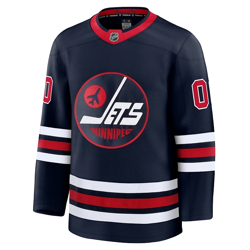 Men's Fanatics Navy Winnipeg Jets Alternate Premium Custom Jersey