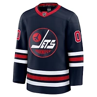 Men's Fanatics Navy Winnipeg Jets Alternate Premium Custom Jersey