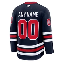 Men's Fanatics Navy Winnipeg Jets Alternate Premium Custom Jersey