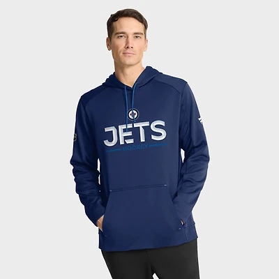 Men's Fanatics Navy Winnipeg Jets Authentic Pro Rink Hoodie