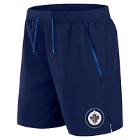 Short de performance authentique Pro Rink bleu marine Fanatics pour homme des Jets Winnipeg