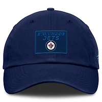 Casquette ajustable authentique Pro Rink Prime de Winnipeg Jets pour hommes de la marque Fanatics Navy