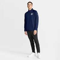 Pull raglan à quart de zip Authentic Pro Rink pour homme, bleu marine, Fanatics des Jets Winnipeg