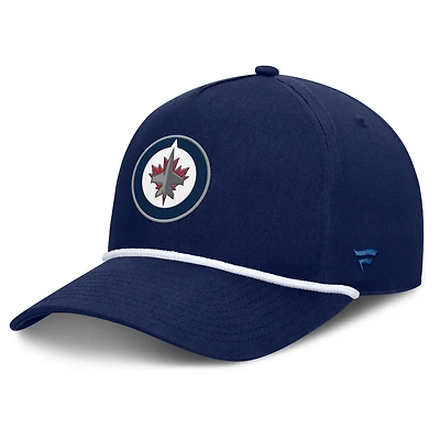 Men's Fanatics Navy Winnipeg Jets Authentic Pro Rink Roper A-Frame Adjustable Hat
