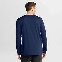 T-shirt à manches longues Fanatics bleu marine authentique des Jets de Winnipeg pour homme