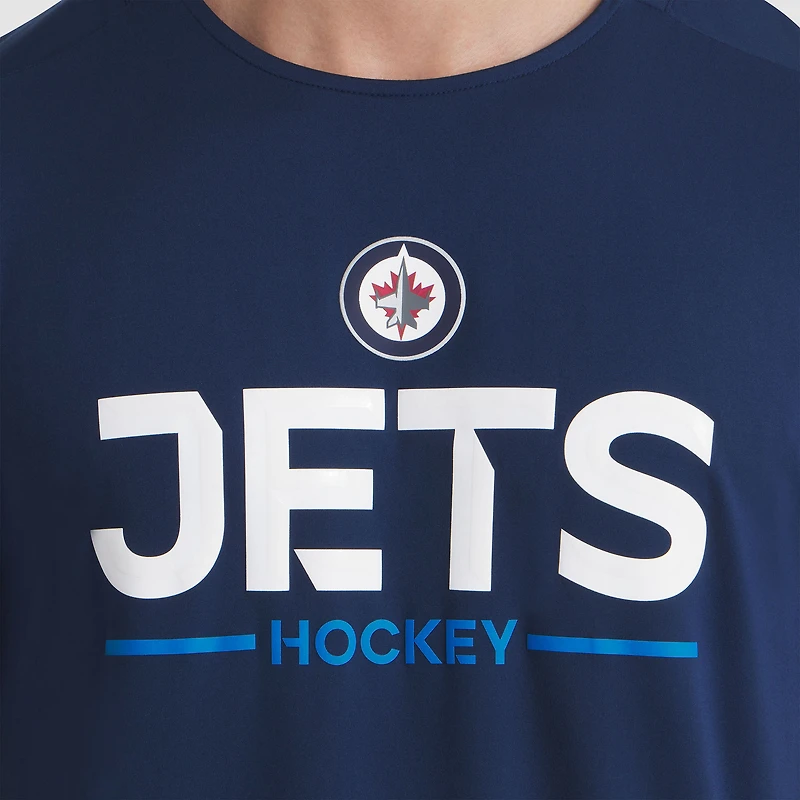 Men's Fanatics Navy Winnipeg Jets Authentic Pro Rink Tech T-Shirt