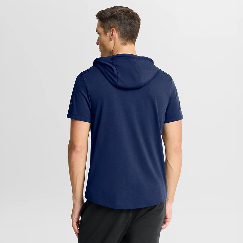 Men's Fanatics Navy Winnipeg Jets Authentic Pro Road Short Sleeve Hoodie