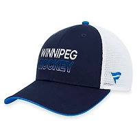 Casquette ajustable authentique Pro Trucker Fanatics pour hommes, bleu marine, Jets de Winnipeg