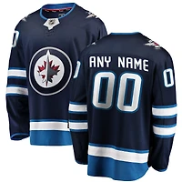 Men's Fanatics Navy Winnipeg Jets Breakaway - Custom Jersey