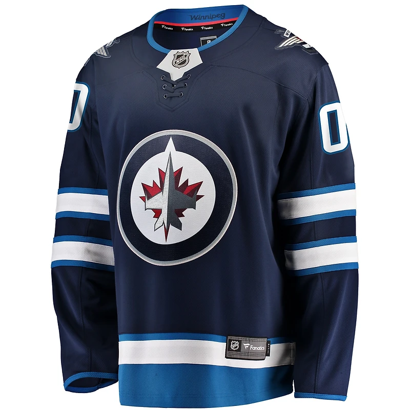 Men's Fanatics Navy Winnipeg Jets Breakaway - Custom Jersey
