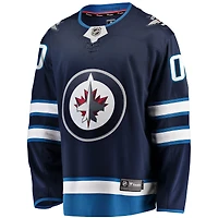 Men's Fanatics Navy Winnipeg Jets Breakaway - Custom Jersey