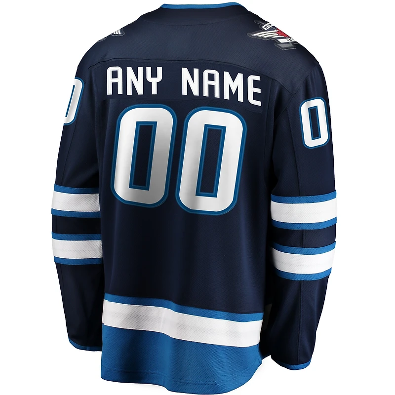 Men's Fanatics Navy Winnipeg Jets Breakaway - Custom Jersey