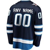 Men's Fanatics Navy Winnipeg Jets Breakaway - Custom Jersey