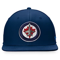 Casquette ajustée avec logo principal Fanatics Navy Winnipeg Jets Core pour hommes