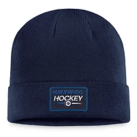 Bonnet à revers bleu marine des Jets de Winnipeg pour homme (Fanatics)