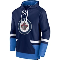 Men's Fanatics Navy Winnipeg Jets First Battle Power Play - Pullover Hoodie