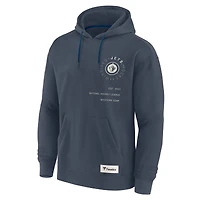 Sweat à capuche Fanatics bleu marine pour homme, imprimé Future Ground Info des Jets de Winnipeg