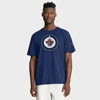 Men's Fanatics Navy Winnipeg Jets Hat Trick T-Shirt