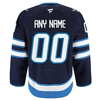Maillot personnalisé authentique à domicile des Winnipeg Jets de la marque Fanatics pour homme, bleu marine