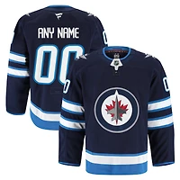 Maillot personnalisé authentique à domicile des Winnipeg Jets de la marque Fanatics pour homme, bleu marine