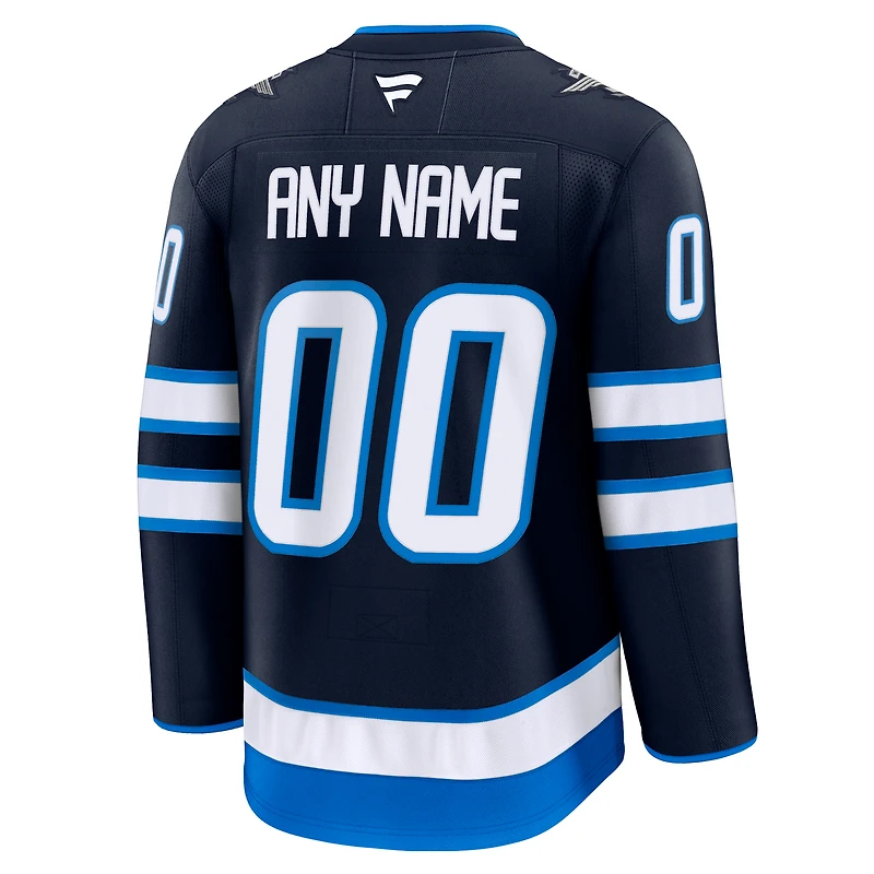 Maillot personnalisé haut de gamme pour homme Fanatics Navy Winnipeg Jets Home