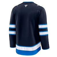 Maillot Fanatics bleu marine pour homme à domicile des Winnipeg Jets