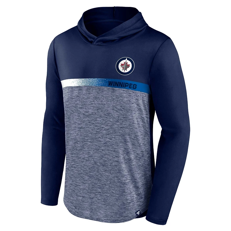 Men's Fanatics Navy Winnipeg Jets Podium - Pullover Hoodie