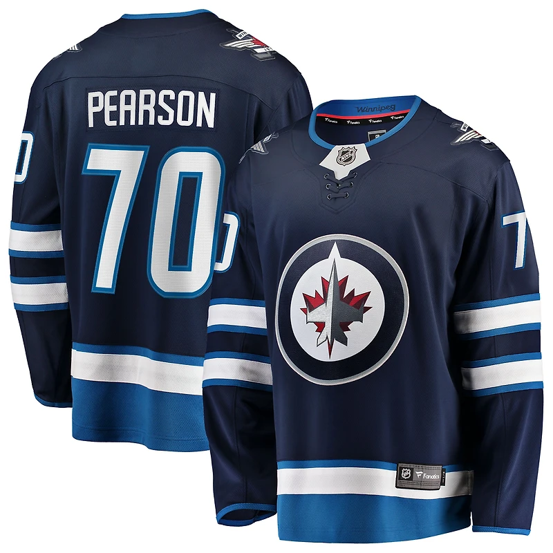 Men's Fanatics Tanner Pearson Navy Winnipeg Jets Home Breakaway Jersey