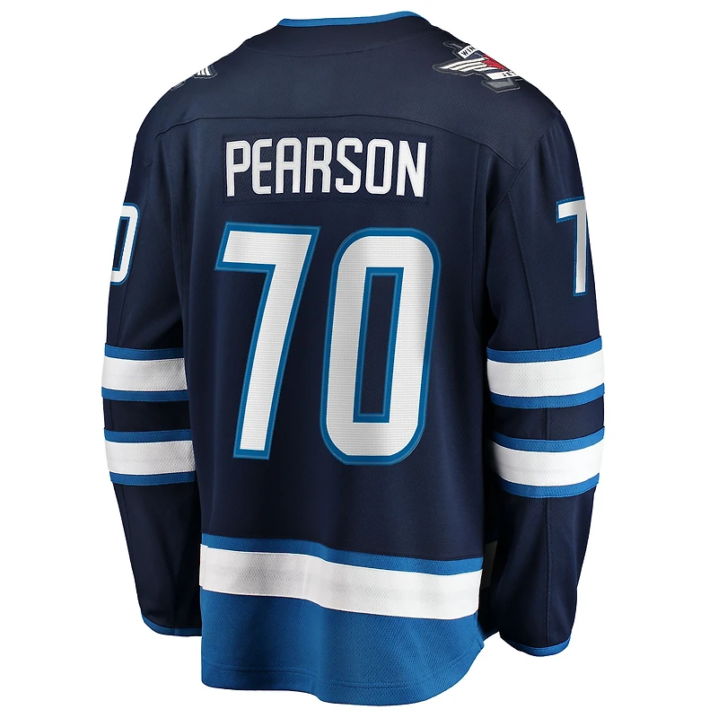 Men's Fanatics Tanner Pearson Navy Winnipeg Jets Home Breakaway Jersey