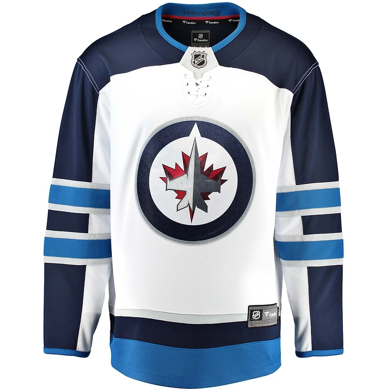 Échappée des Jets de Winnipeg blancs Fanatics pour hommes - Maillot vierge