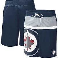 Maillot de bain homme G-III Sports par Carl Banks Navy Winnipeg Jets Sea Wind