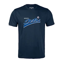 T-shirt rétro Richmond Team 2.0 bleu marine pour homme de Levelwear Winnipeg Jets