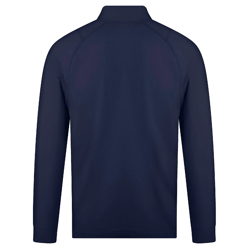 Men's Levelwear Navy Winnipeg Jets Theory Insignia Core Raglan Quarter-Zip Pullover Top