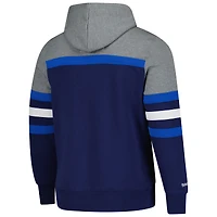 Men's Mitchell & Ness Navy Winnipeg Jets Headcoach Pullover Hoodie