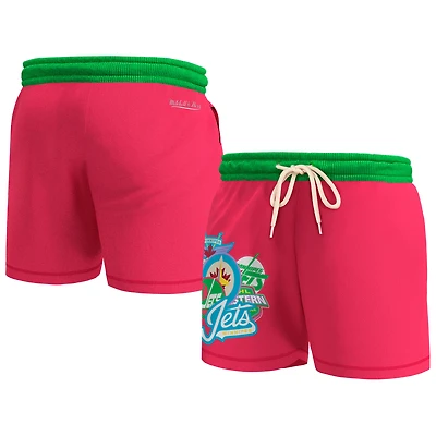 Men's Mitchell & Ness Pink Winnipeg Jets Party Mix Shorts