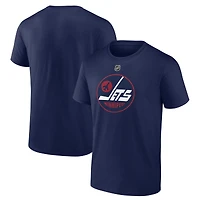 T-shirt bleu marine avec logo alternatif des Jets de Winnipeg pour homme