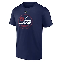 Men's  Navy Winnipeg Jets Alternate Logo T-Shirt