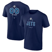 Men's Navy Winnipeg Jets Custom Midfielder T-Shirt