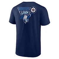 Men's  Navy Winnipeg Jets Net Slap T-Shirt