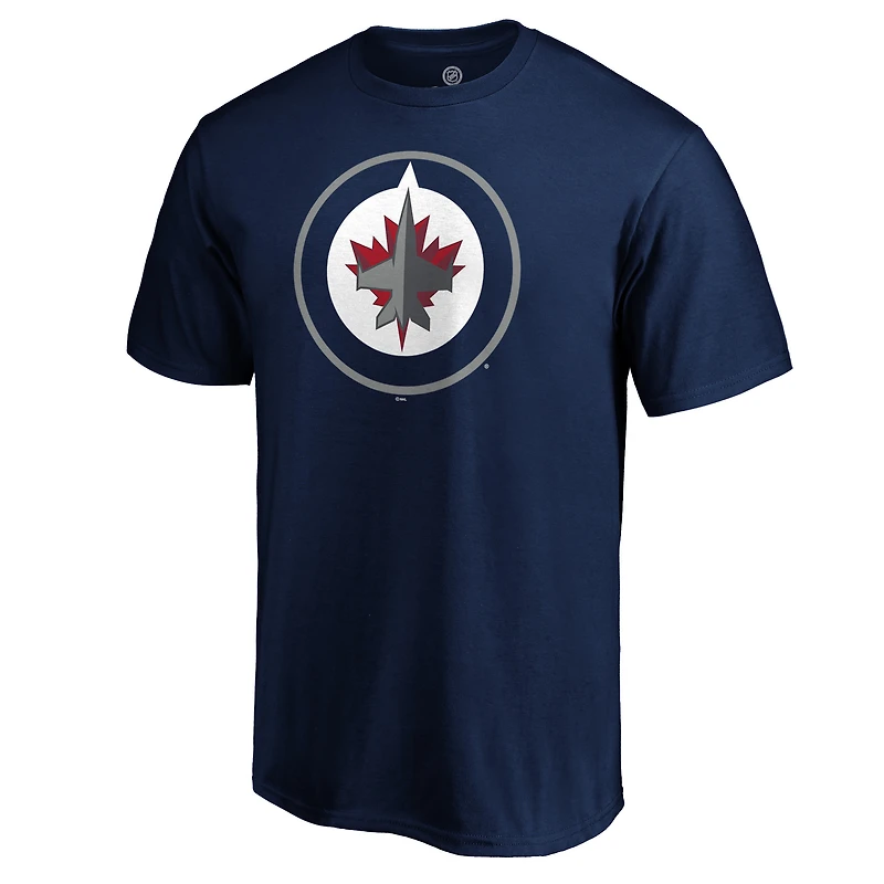 Men's  Navy Winnipeg Jets Primary Logo T-Shirt