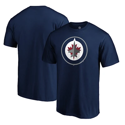 Men's  Navy Winnipeg Jets Primary Logo T-Shirt