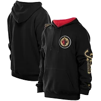 Men's New Era Black Winnipeg Jets Canada Day Pullover Hoodie