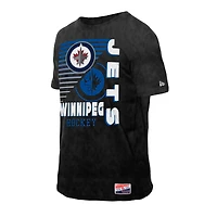 Men's New Era  Black Winnipeg Jets Mineral Wash T-Shirt