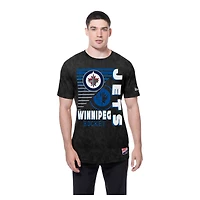 Men's New Era  Black Winnipeg Jets Mineral Wash T-Shirt
