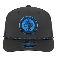 Casquette New Era noire pour homme Winnipeg Jets Sport Vented 9SEVENTY à cordon ajustable