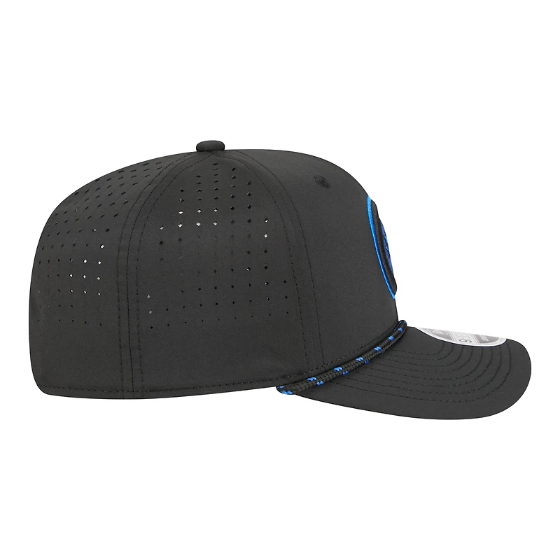 Men's New Era  Black Winnipeg Jets Sport Vented 9SEVENTY Rope Adjustable Hat