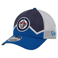 Men's New Era  Navy/Blue Winnipeg Jets Sock 9FORTY M-Crown A-Frame Adjustable Hat